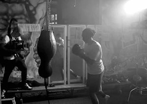 Chester Lilley packing a punch in Manchester boxing gym.